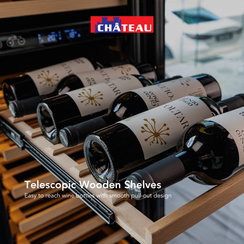 CW 1051H DB - telescopic wooden shelves